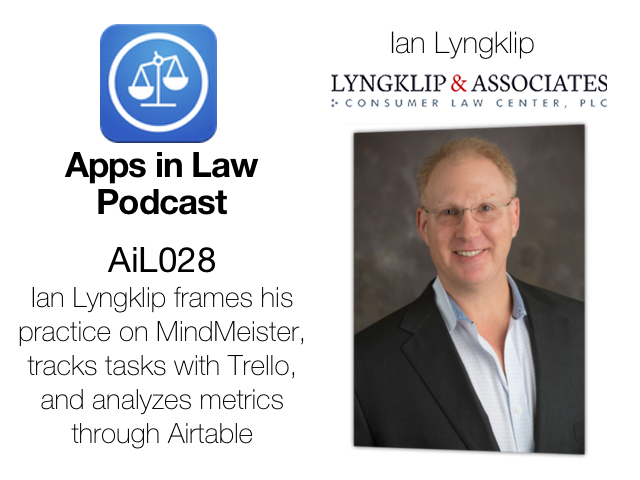 Ian Lyngklip frames his practice on MindMeister, tracks tasks with Trello, and analyzes metrics through Airtable